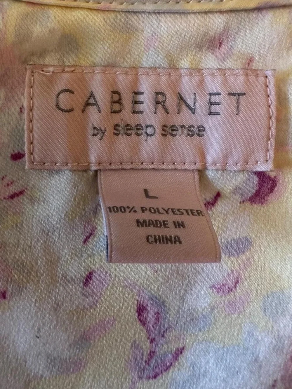 Cabernet Silk Satin Floral Capri Pajama Set L Ruffle Coquette Cottagecore